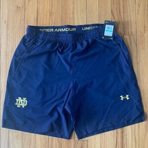 Notre Dame Under Armour Men's Navy Shorts
